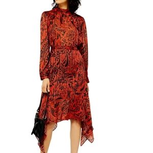 Topshop P A I S L E Y Handkerchief Dress